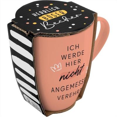 Tasse mit Motivdruck 'Ich werde hier nicht angemessen verehrt!', mit Banderole
