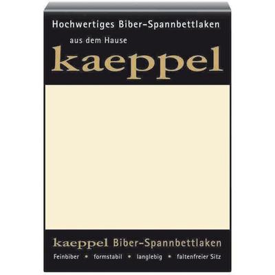 Spannbettlaken KAEPPEL "Spannbettlaken Biber", beige (leinen), L:200cm, Biber, Obermaterial: 100% Baumwolle, Bettlaken, Spannbettlaken, 100% Baumwolle, kuschelig weich ideal für Winter
