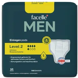 facelle 10er-Pack Einlagen »MEN Level 2«
