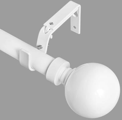 Meriville 1-Inch Diameter Ball Single Window Curtain Rod