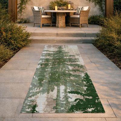 Addison Rugs Machine Washable Indoor/ Outdoor Modern Forest Chantille Rug
