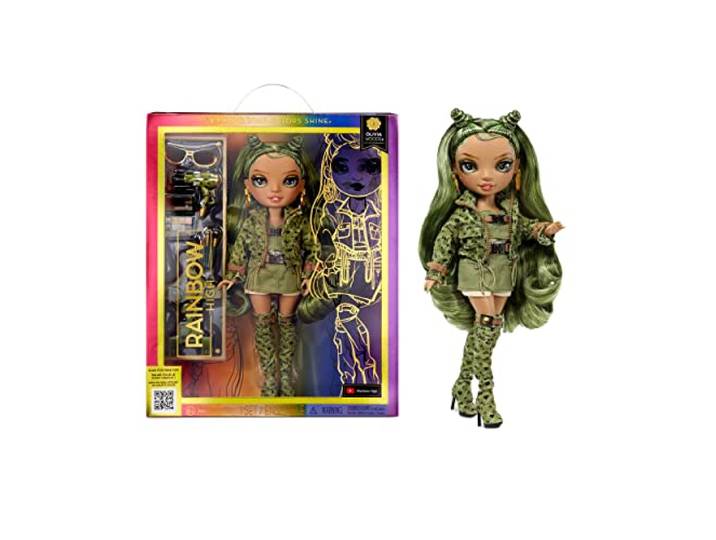 Rainbow High Modepuppe – Olivia Woods - Camo Grün Puppe – Modisches Outfit & 10+ Bunte Spiel-Accessoires - Für Sammler und Kinder von 4-12 Jahren