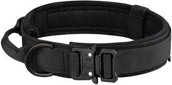Uplifted Finds Tactical Dog Collar With Metal Buckle And Adjustable Nylon Strap xl black