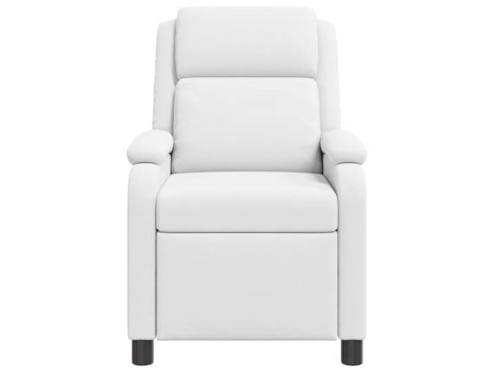 Sessel Recliner Weiß PU-Leder verstellbar 115-160 Grad Material PU, Polyester, Baumwolle, Metall, Holzwerkstoff, Winkeleinstellung, minimalistisches Design, leicht zu reinigen