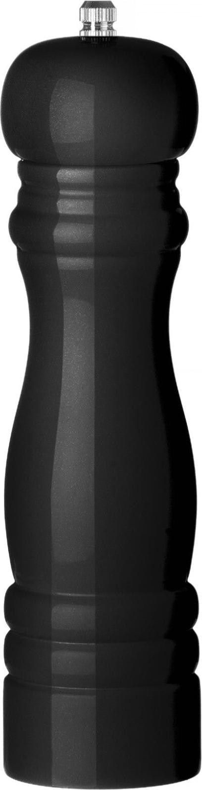 Cookinglife Pepermolen Rocca Zwart Glanzend - RVS - Hoogte: 21,5 cm