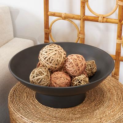 Studio 350 Light Brown Dried Plant Handmade Decorative Ball Orbs & Vase Filler with Fishnet Bag