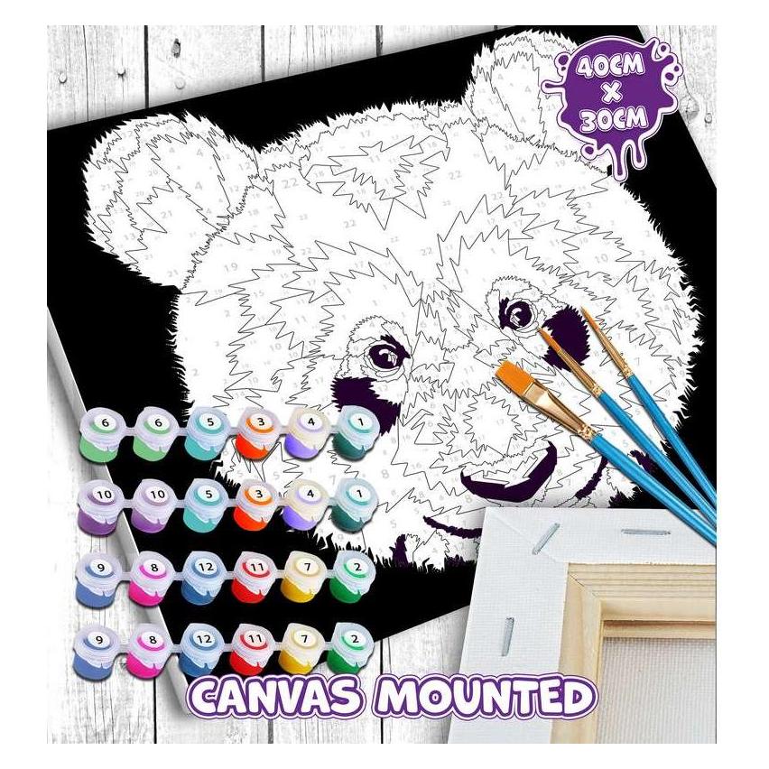 Planet Mal efter tal p lrred 30x40cm, panda (777580)