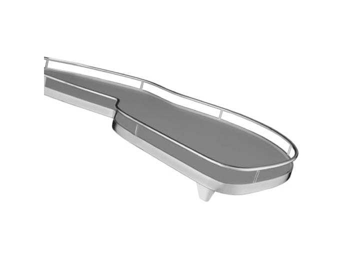 SOTECH Lemans II Silbergrau rechts ausschwenkend für Eckschrank mit 45 cm Türbreite und lichter Schrankhöhe von 650 - 800 mm, Kesseböhmer