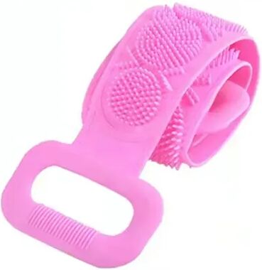 Multisell Products Hub Comfortable Grip Body Scrubber Tool For Home Shower, Deep Back Exfoliation Cleansing pink