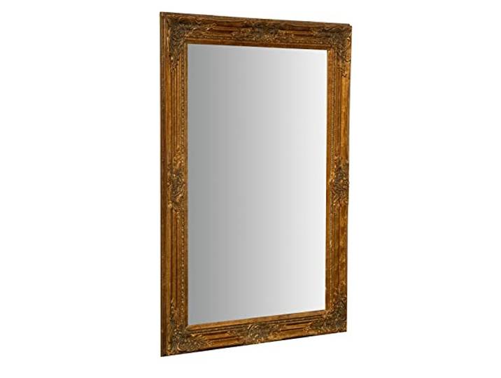 BISCOTTINI INTERNATIONAL ART TRADING Wandspiegel für Badezimmer und Schlafzimmer 62 x 92 x 5 cm Wandspiegel mit Haken Goldspiegel