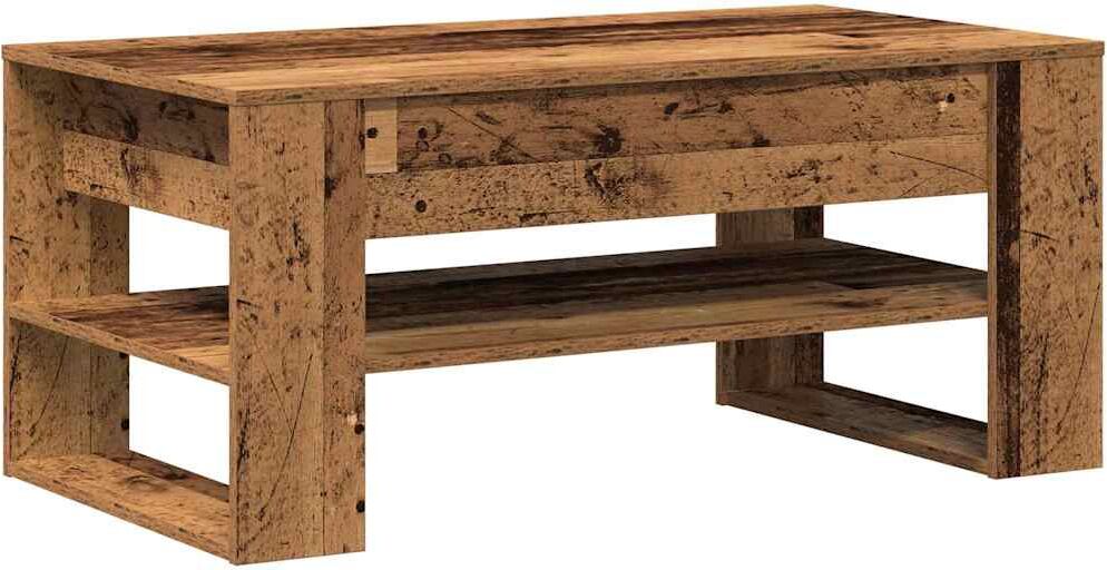 vidaXL Mesa de Café Madera envejecida 102 x 55 x 45 cm Marrón