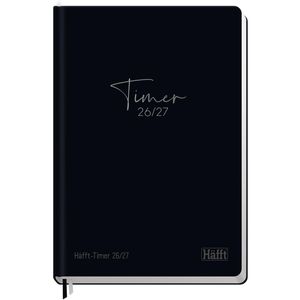 Häfft Schülerkalender Timer Black Edition, Schuljahr 2026/2027, A5, mit Hardcover, 1 Woche = 2 Seiten