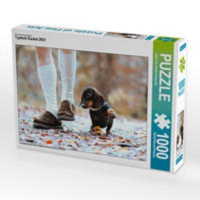 CALVENDO Puzzle Ein Motiv aus dem Kalender Typisch Dackel 2021 | 1000 Teile Lege-Größe 64x48cm Foto-Puzzle für glückliche Stunden