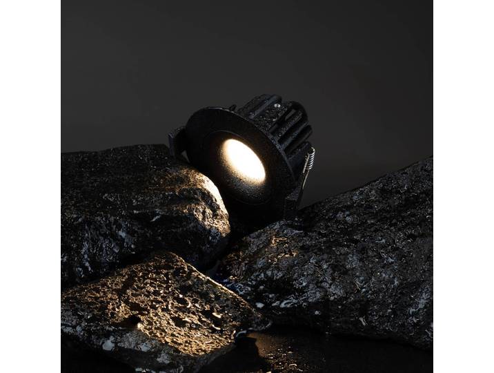 The Light Group SLC OnePro LED-Einbau-Downlight schwarz 4.000 K OnePro, dimmbar, schwarz, für Wohn- / Esszimmer, Aluminium, Downlight
