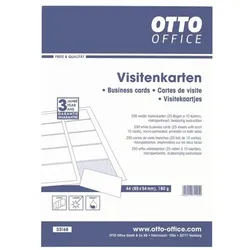 OTTO Office 250er-Pack Visitenkarten weiß, 8.5x5.4 cm