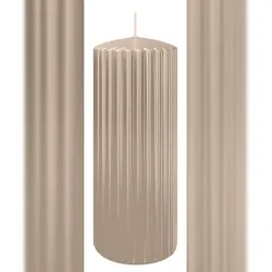 Wiedemann Kerzen Rillen Kerzen Schlamm 200 x Ø 80 mm, 4 Stück