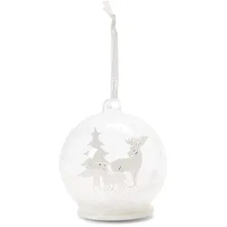 Tchibo - LED-Schneekugel - 8x8x9cm - weiß -