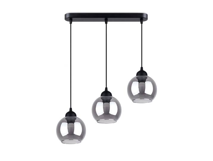 Suspension ronde en métal, noir L: 45cm