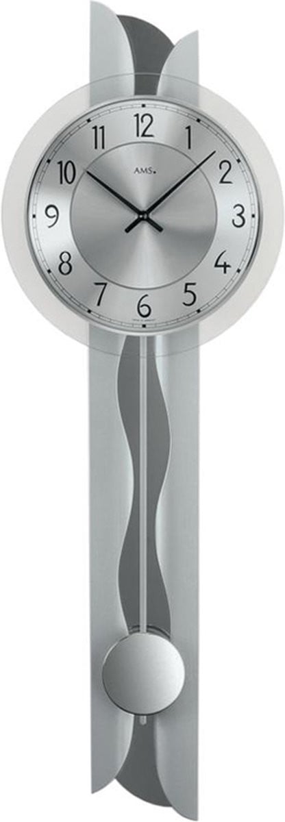 AMS 7216A Klok Chroom Grijs 23 x 69 cm