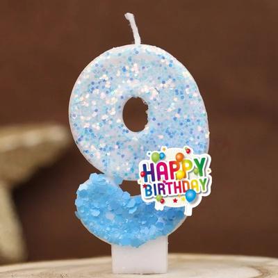 Uplift Treasures Colorful Number Birthday Cake Candle 0 To 9 Party Topper 9
