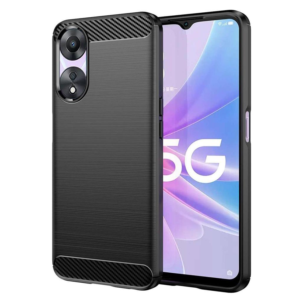 Techsuit - Carbon Silicone - Oppo A58 5G / A78 5G - Black (Oppo A78 5G) (56343011)