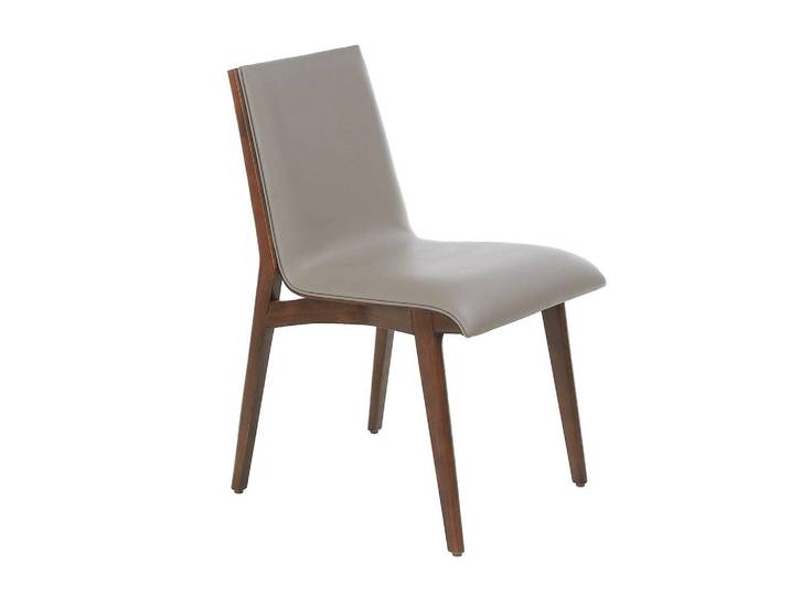 Angel Cerda Stuhl Ökolederstuhl Nerz dunkel 46/59/82 cm, Walnussfarben, Beige, Echtholz,Nussbaum, Essen/Getränk, Füllung: Polyetherschaumkern,Polyetherschaumkern,Polyetherschaumkern, Freiform,Freiform, 46x82x59 cm, Esszimmer, Stühle