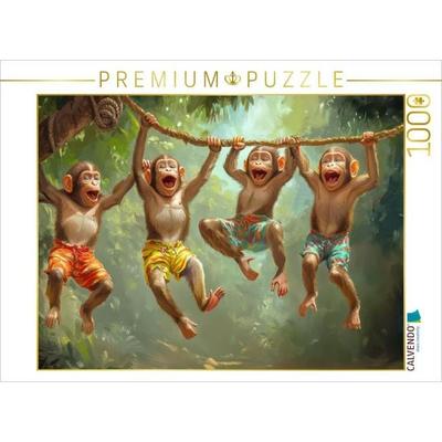 CALVENDO Puzzle Tiere wollen Spaß haben | 1000 Teile Lege-Größe 64x48cm Foto-Puzzle für glückliche Stunden