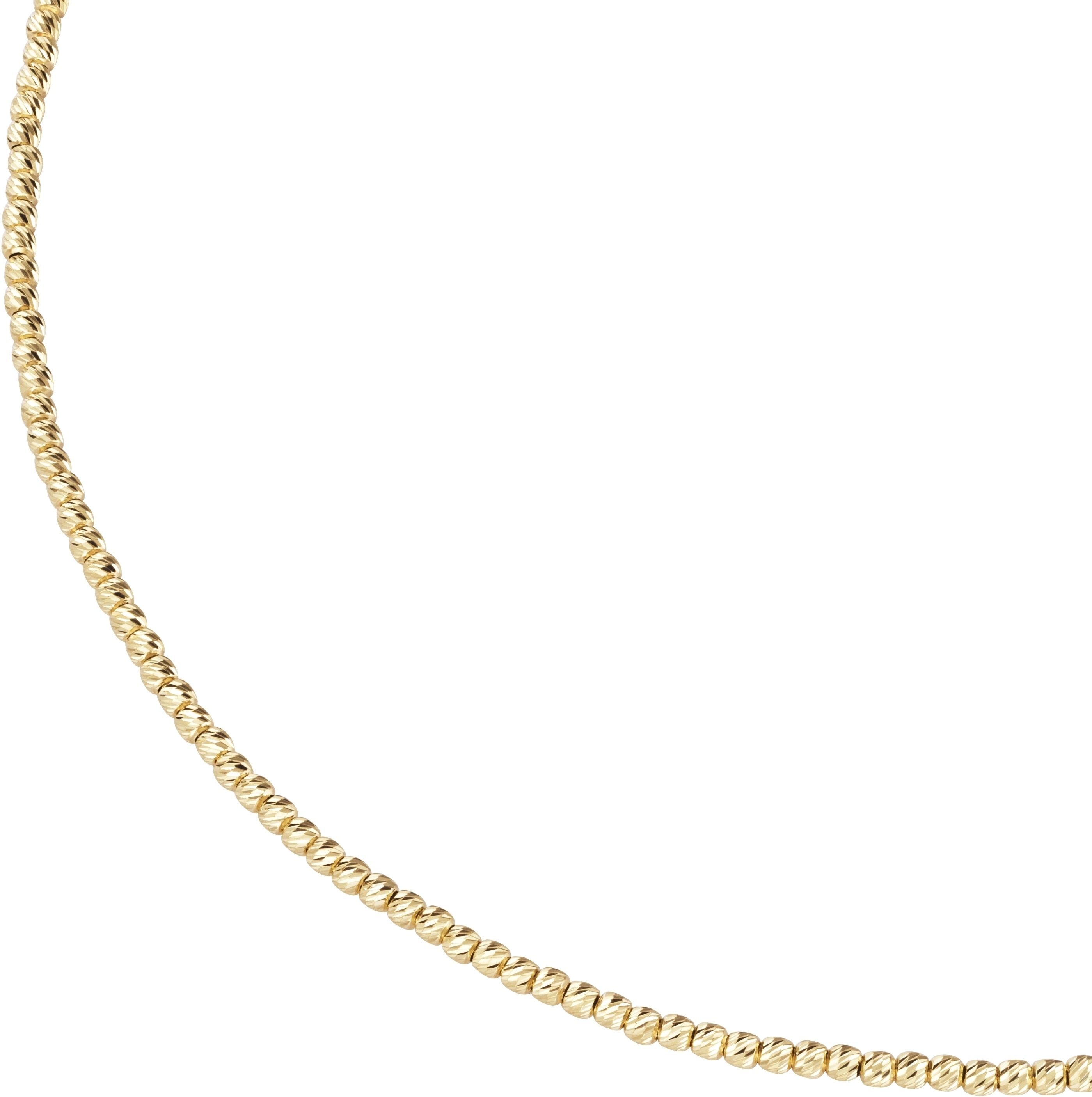 Collier SMART JEWEL "Collier mit facettierten Kugeln, Silber 925", gold, Halsketten, Herren, Silber 925 (Sterlingsilber), Collier