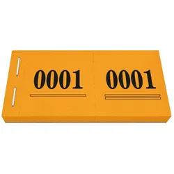CombiCraft Nummernblock / Doppelnummer Goody in Orange - 1000 Abrisse