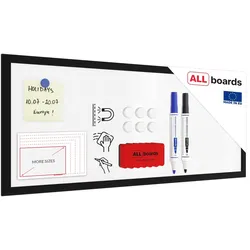 ALLBoards Magnetisches Whiteboard 30x70cm, SCHWARZ