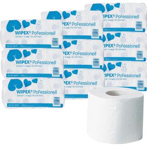 Wipex Toilettenpapier PoFessionell 10479, 3-lagig, Tissue, 250 Blatt, 72 Rollen