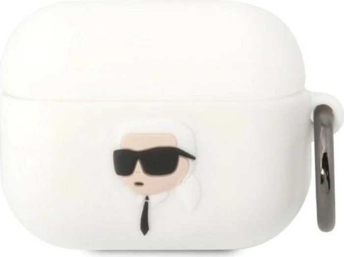 Karl Lagerfeld KLAPRUNIKH AirPods Pro cover white/white Silicone Karl Head 3D