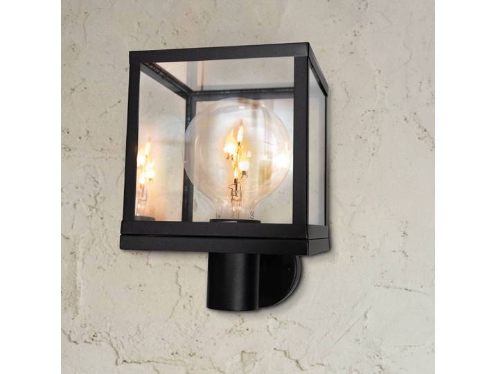 SEGULA Außenwandleuchte Modern, dimmbar, schwarz, Edelstahl, Wandlampe