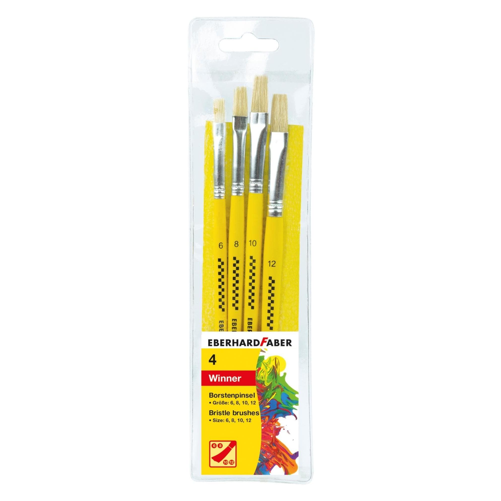 EberhardFaber Pinsel-Set Borsten, 4 Stück (579923)