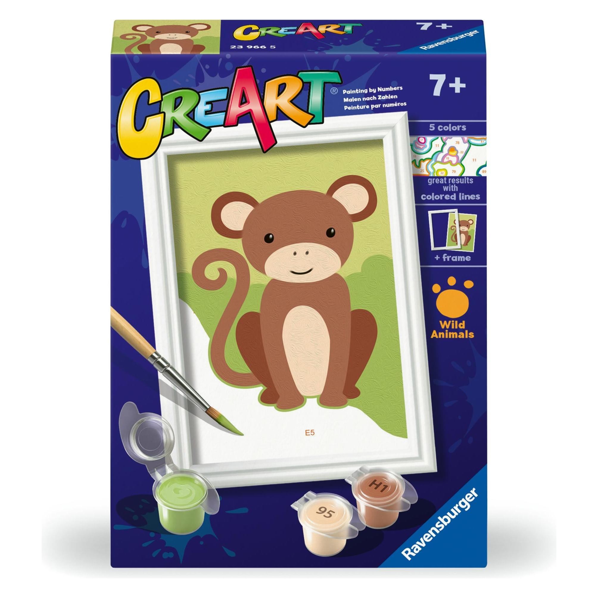 Ravensburger CreArt - Malen nach Zahlen - Wild Monkey (23966)