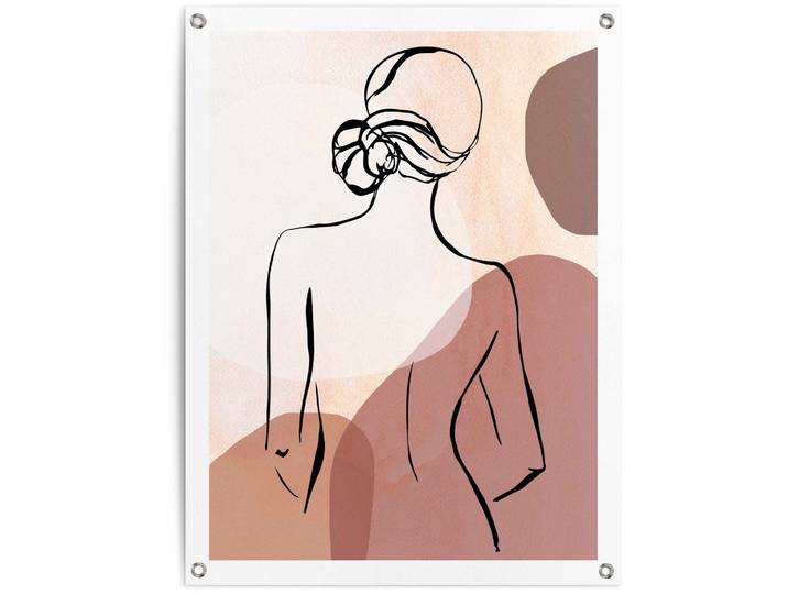 Poster REINDERS Frau , braun (farbe bild(er): braun), B:60cm H:80cm T:0,1cm, Leinwand, Bilder, Poster