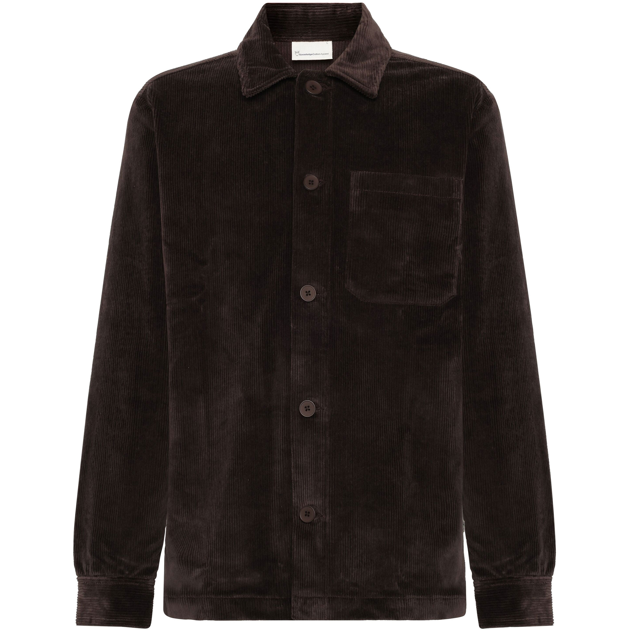 KnowledgeCotton Apparel Stretched Corduroy Herren Freizeitjacke, Parkas braun Größe S Lifestyle Atmungsaktiv