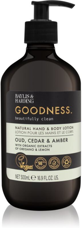 Baylis & Harding Goodness Oud, Cedar & Amber lait doux corps 500 ml