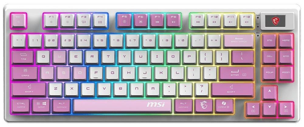 MSI Gear Forge GK600 TKL Draadloos Toetsenbord Wit Violet