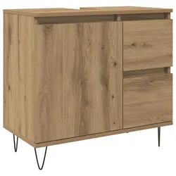 Helloshop26 - Praktischer Waschtisch im Industriestil 65 x 33 x 60 cm handgefertigtes Eichenholz