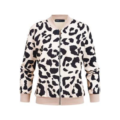 Bomberjacke CLOUD 5IVE "CLOUD 5IVE Blouson Bomberjacket", Damen, Gr. XS, beige, 95% Polyester, 5% Elasthan, normal, V-Ausschnitt, Jacken Bomberjacke