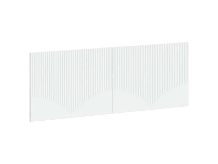 Makastle Wandmontiertes Kopfteil Weiß Holzwerkstoff 140x50 cm Feuchtigkeitsbeständig