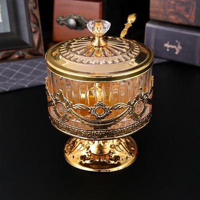 Discount Dollar Deals Stylish Metal And Glass Condiment Jar, Perfect For Spices, Salt, Sugar, And Kitchen Storage seasoning Pot 6