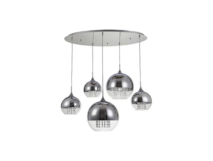 Design Hängelampe „Fermi“ Gold“ 5-Flammig Silber Maytoni