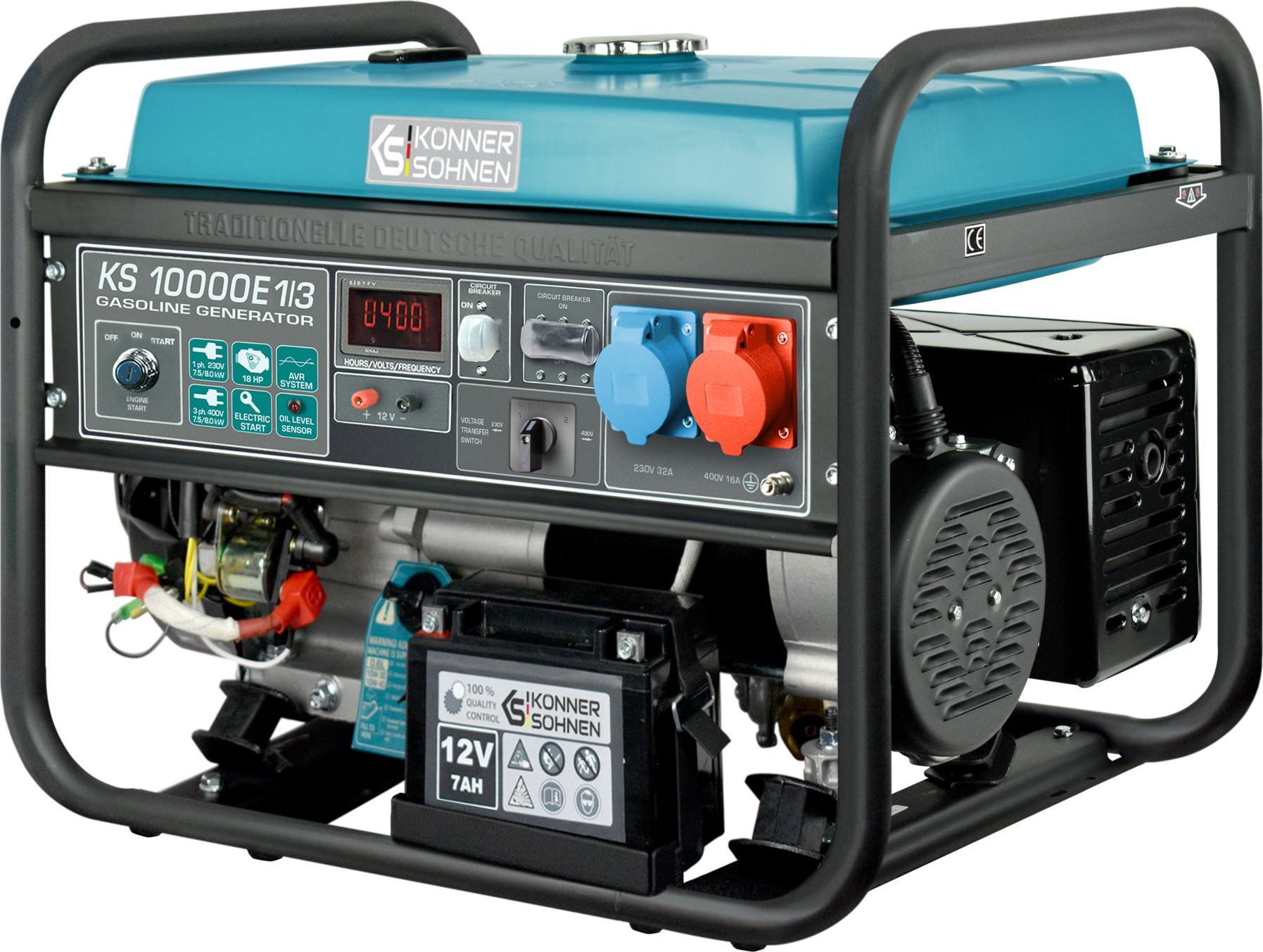 KS10000E-1/3 Stromerzeuger Strom generator Benzin Notstromaggregat 8.0 kW