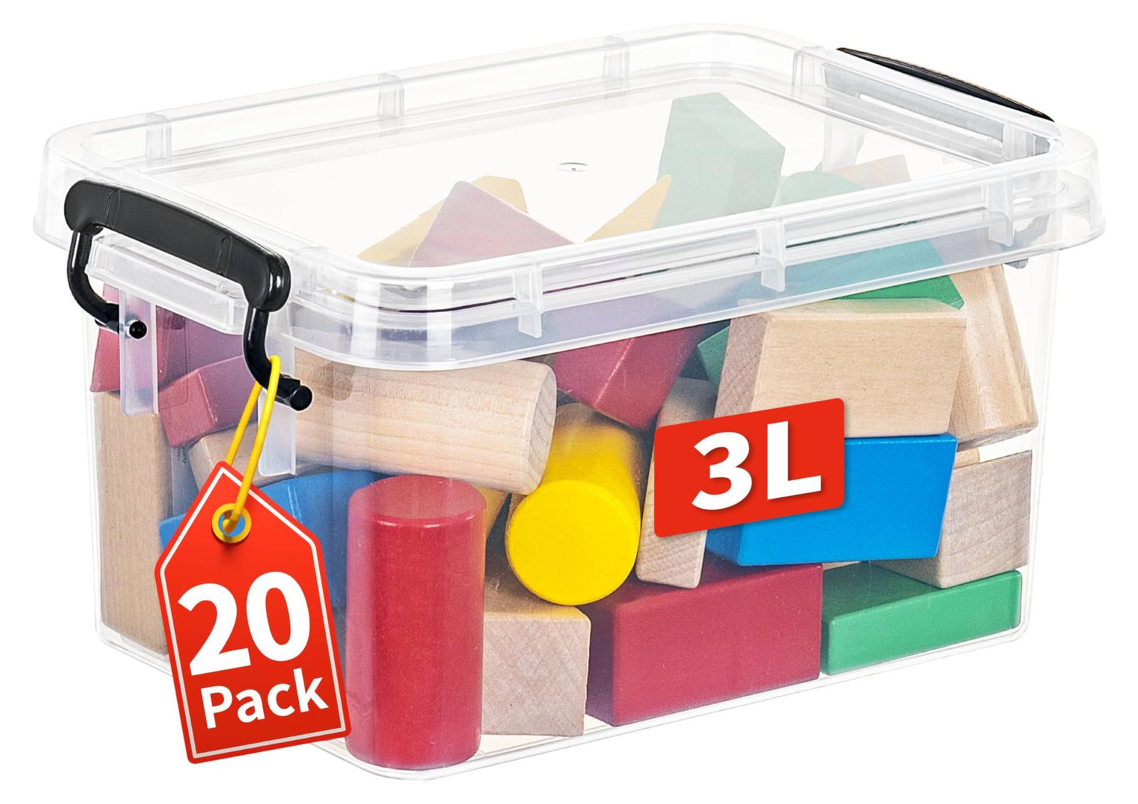 Selius Stapelbare Plastic Opbergdozen met Deksel voor Volwassenen