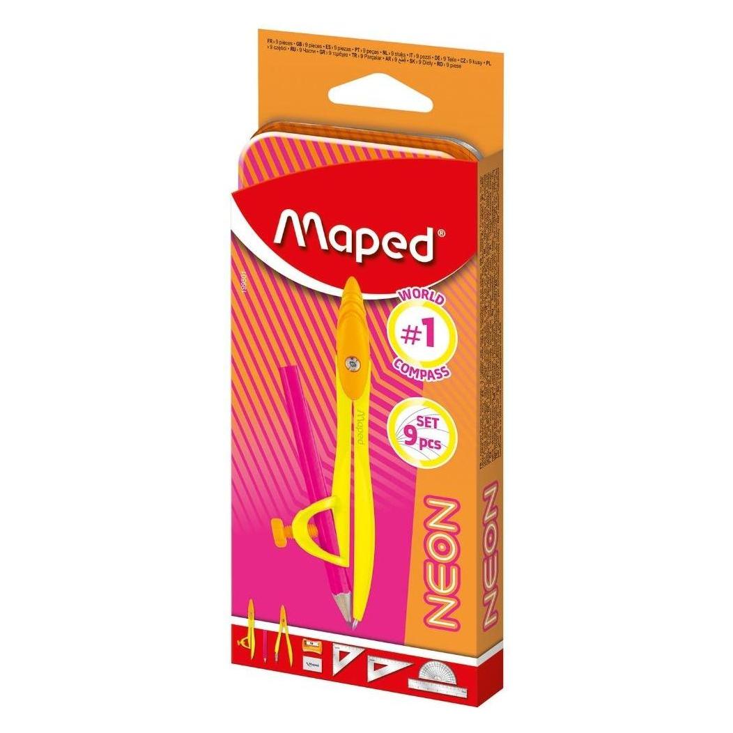 Maped Study Neon Kompass 9-teilig (199501)