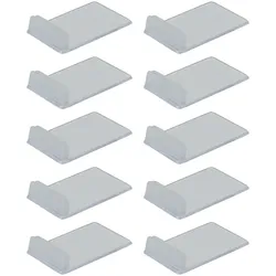Securit® 10er-Set Acryl-Etikettenhalter – Transparent – Vertikale Präsentation von einer waagerechten Fläche (Etiketten nicht enthalten)