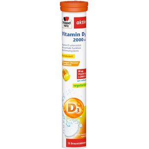 Doppelherz Vitamin-D aktiv, 15 Brausetabletten, Vitamin D3, je Tablette 2000 I.E.