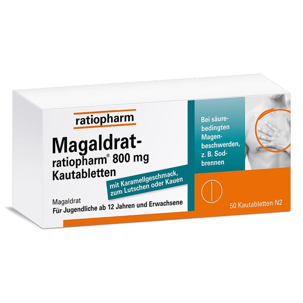 ratiopharm GmbH Magaldrat-ratiopharm® 800 mg Kautabletten 04869887